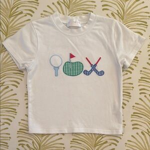Cecil and Lou White Kids Shirt with Sports Design